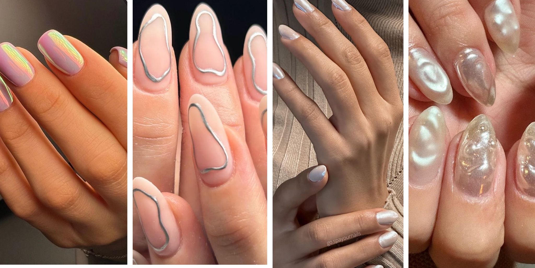How to Do Chrome Nails | Opal nails, Gel nails, Stylish nails